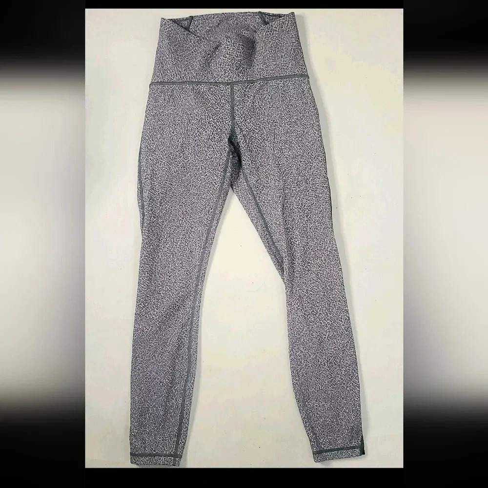 Lululemon Train Times 7/8 Pant 25 Gun Powder Gray peckled  ankle Length sz 8 - Picture 3 of 8